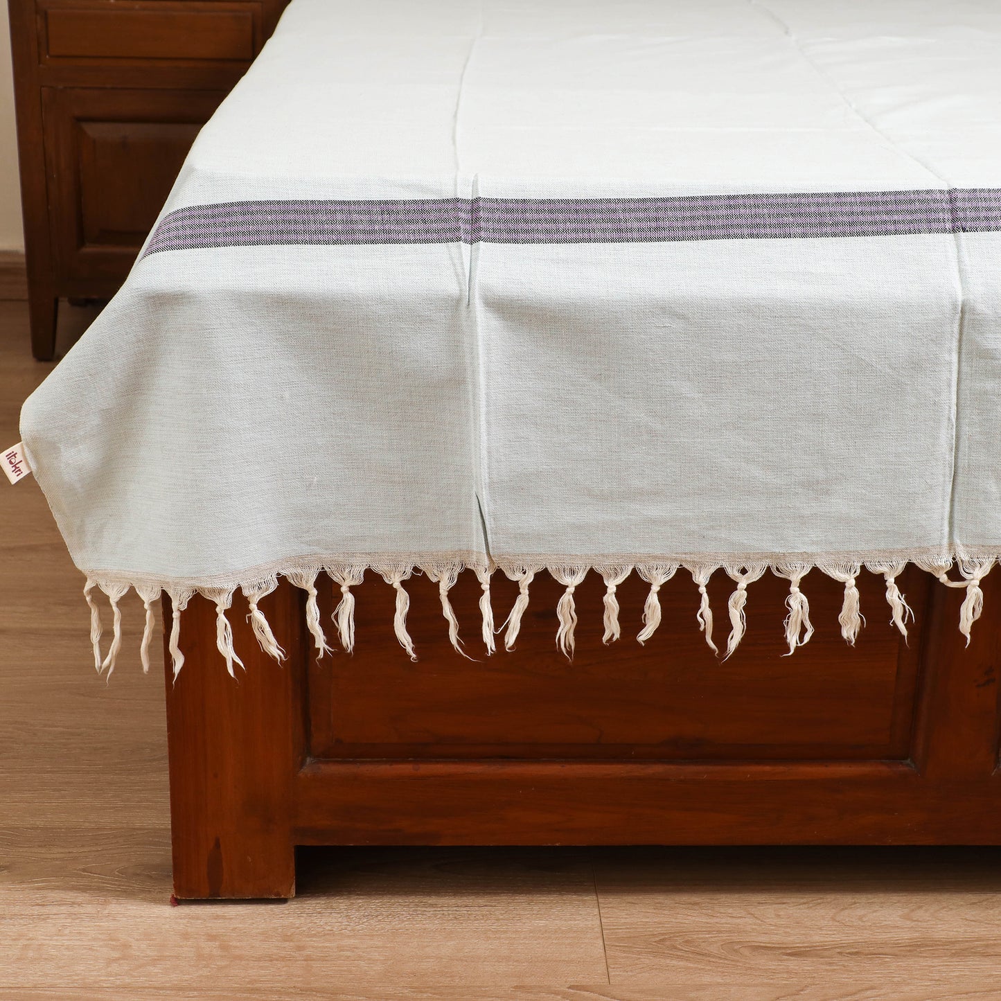Handloom Cotton Single Bedsheet (90 x 60 in) 301