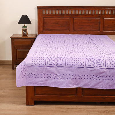 Barmer Applique Cutwork Cotton Single Bedsheet (90 x 60 in) 19