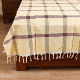 Handloom Cotton Single Bedsheet (90 x 60 in) 302
