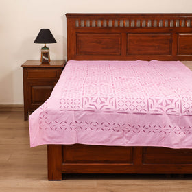 Barmer Applique Cutwork Cotton Single Bedsheet (90 x 60 in) 20