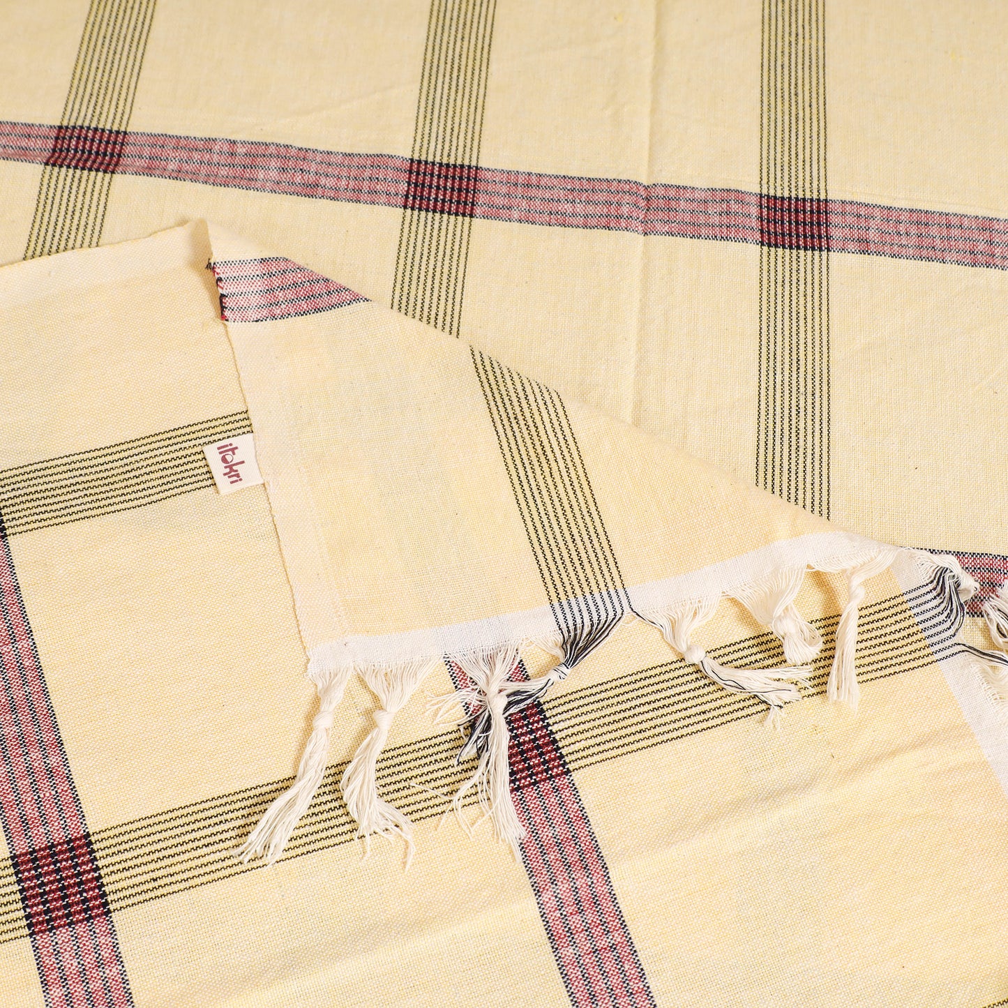 Handloom Cotton Single Bedsheet (90 x 60 in) 302