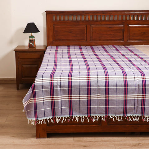 Handloom Cotton Single Bedsheet (90 x 60 in) 303