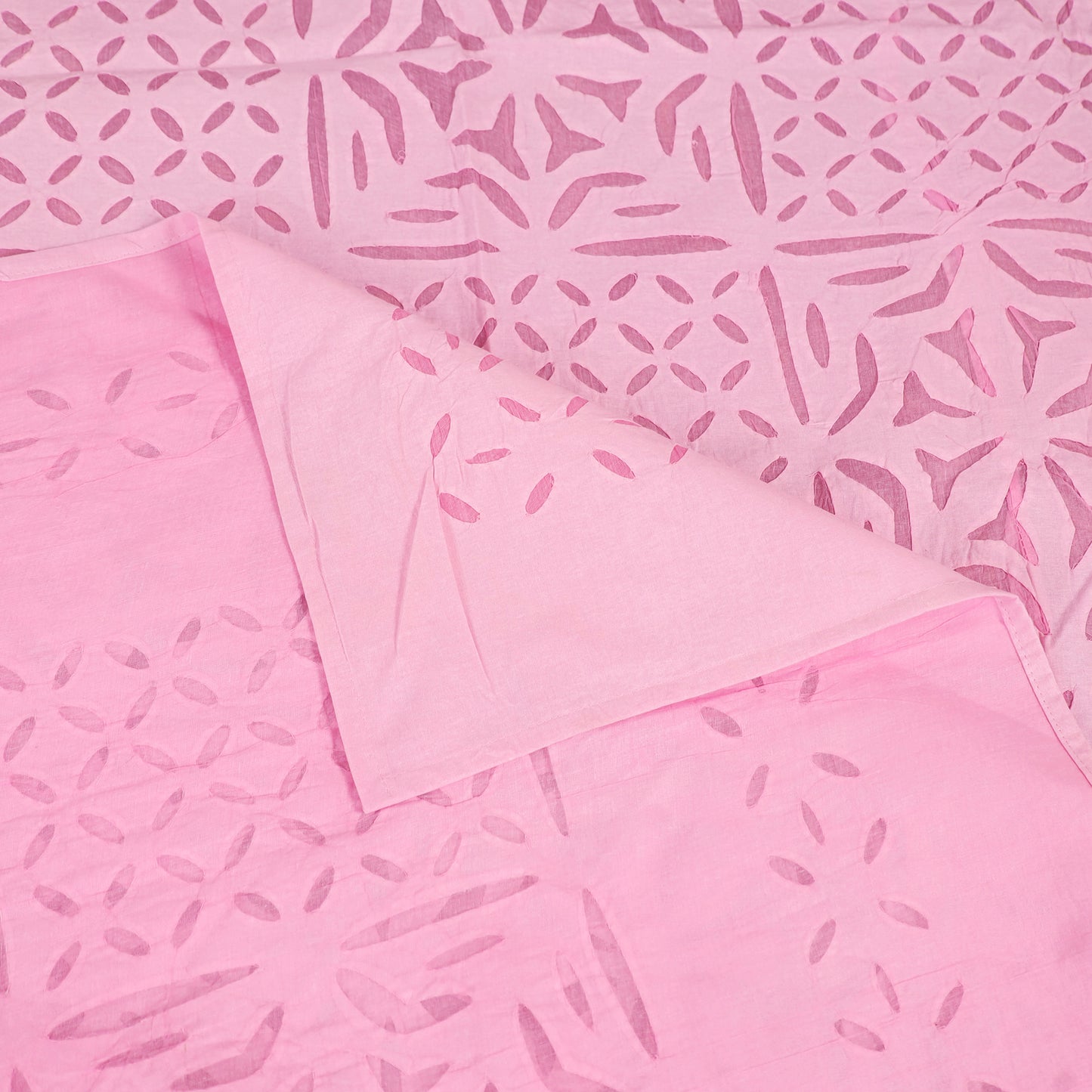 Barmer Applique Cutwork Cotton Single Bedsheet (90 x 60 in) 20