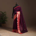 Purple - kandangi buti chettinad cotton saree with border
