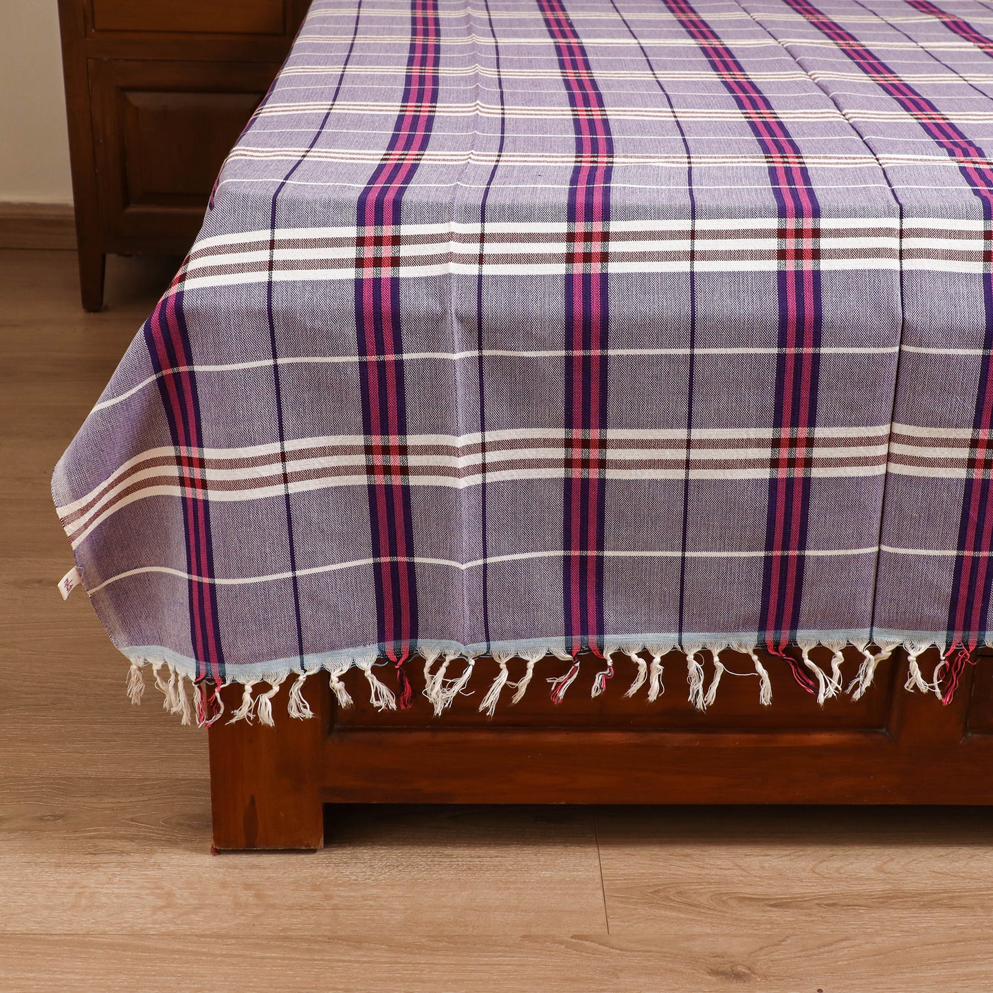 Handloom Cotton Single Bedsheet (90 x 60 in) 303
