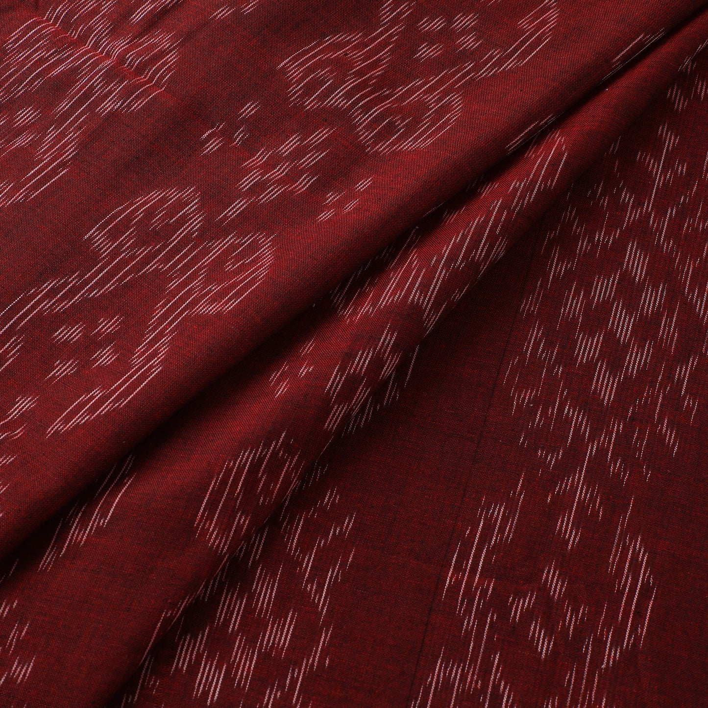 Maroon - Sambalpuri Ikat Cotton Fabric 04