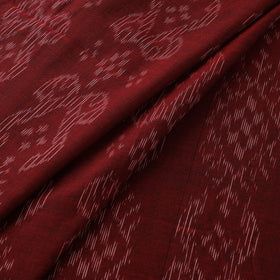 Maroon - Sambalpuri Ikat Cotton Fabric 04