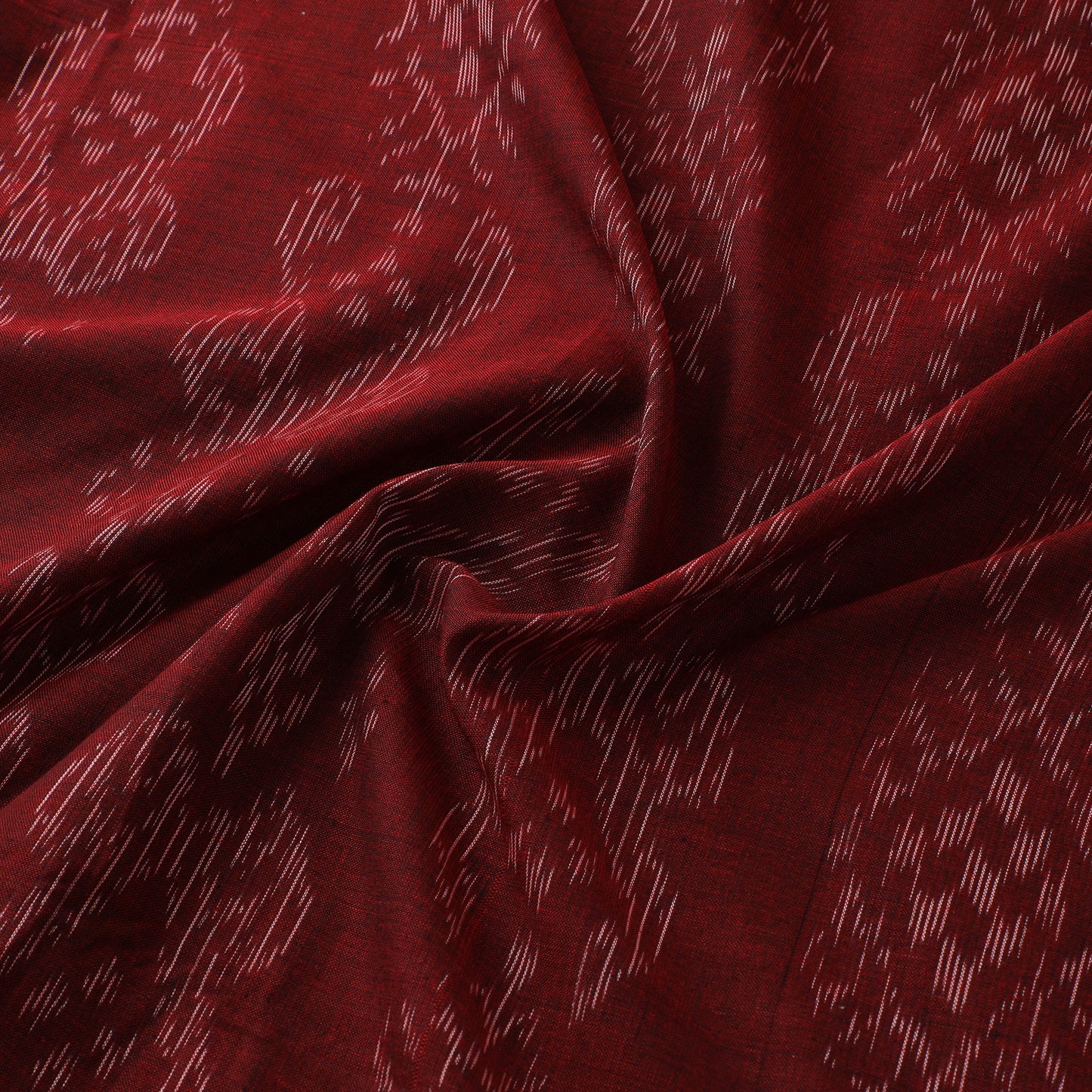 Maroon - Sambalpuri Ikat Cotton Fabric 04