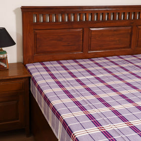 Handloom Cotton Single Bedsheet (90 x 60 in) 303