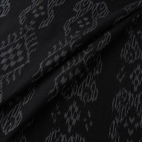 Maroon - Black - Sambalpuri Ikat Cotton Fabric 05