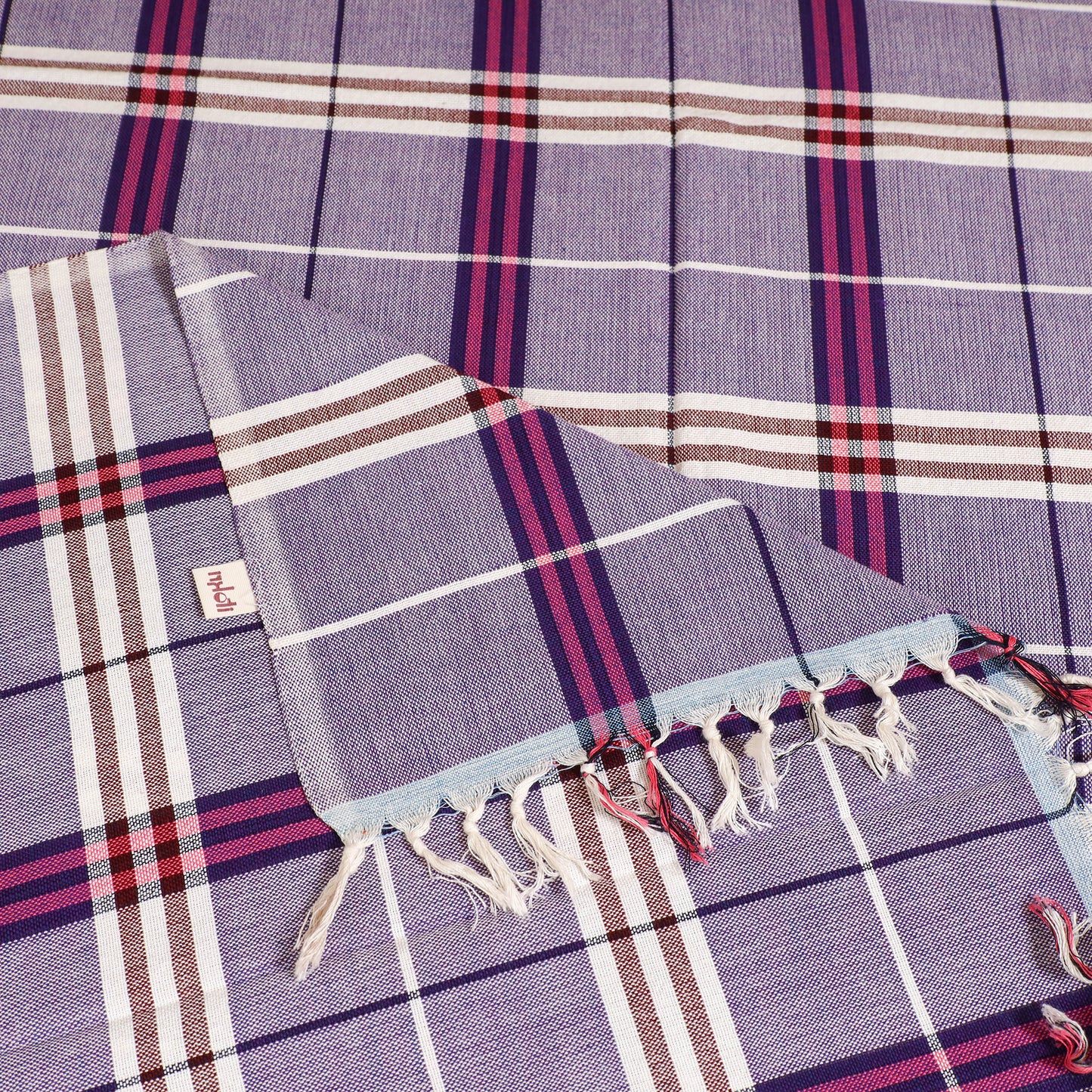 Handloom Cotton Single Bedsheet (90 x 60 in) 303