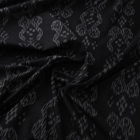 Maroon - Black - Sambalpuri Ikat Cotton Fabric 05