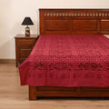 Barmer Applique Cutwork Cotton Single Bedsheet (90 x 60 in) 21