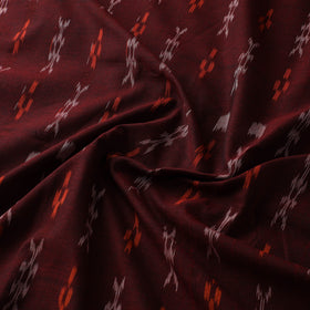 Maroon - Sambalpuri Ikat Cotton Fabric 06