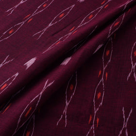Maroon - Purple - Sambalpuri Ikat Cotton Fabric 08