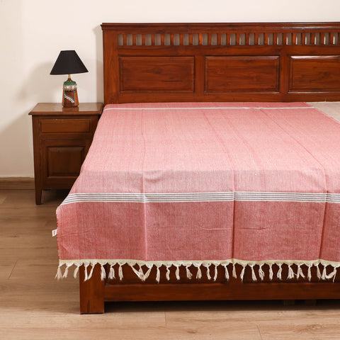 Handloom Cotton Single Bedsheet (90 x 60 in) 305
