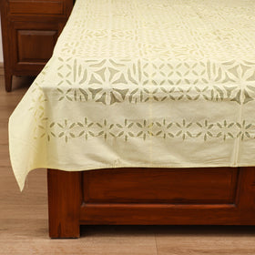 Barmer Applique Cutwork Cotton Single Bedsheet (90 x 60 in) 22