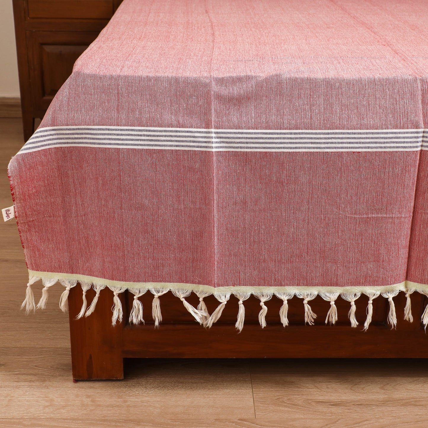 Handloom Cotton Single Bedsheet (90 x 60 in) 305