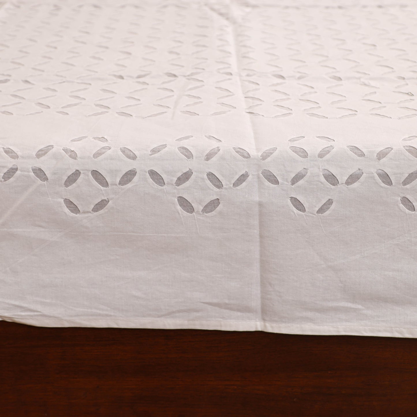 Barmer Applique Cutwork Cotton Single Bedsheet (90 x 60 in) 23