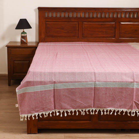 Handloom Cotton Single Bedsheet (90 x 60 in) 306