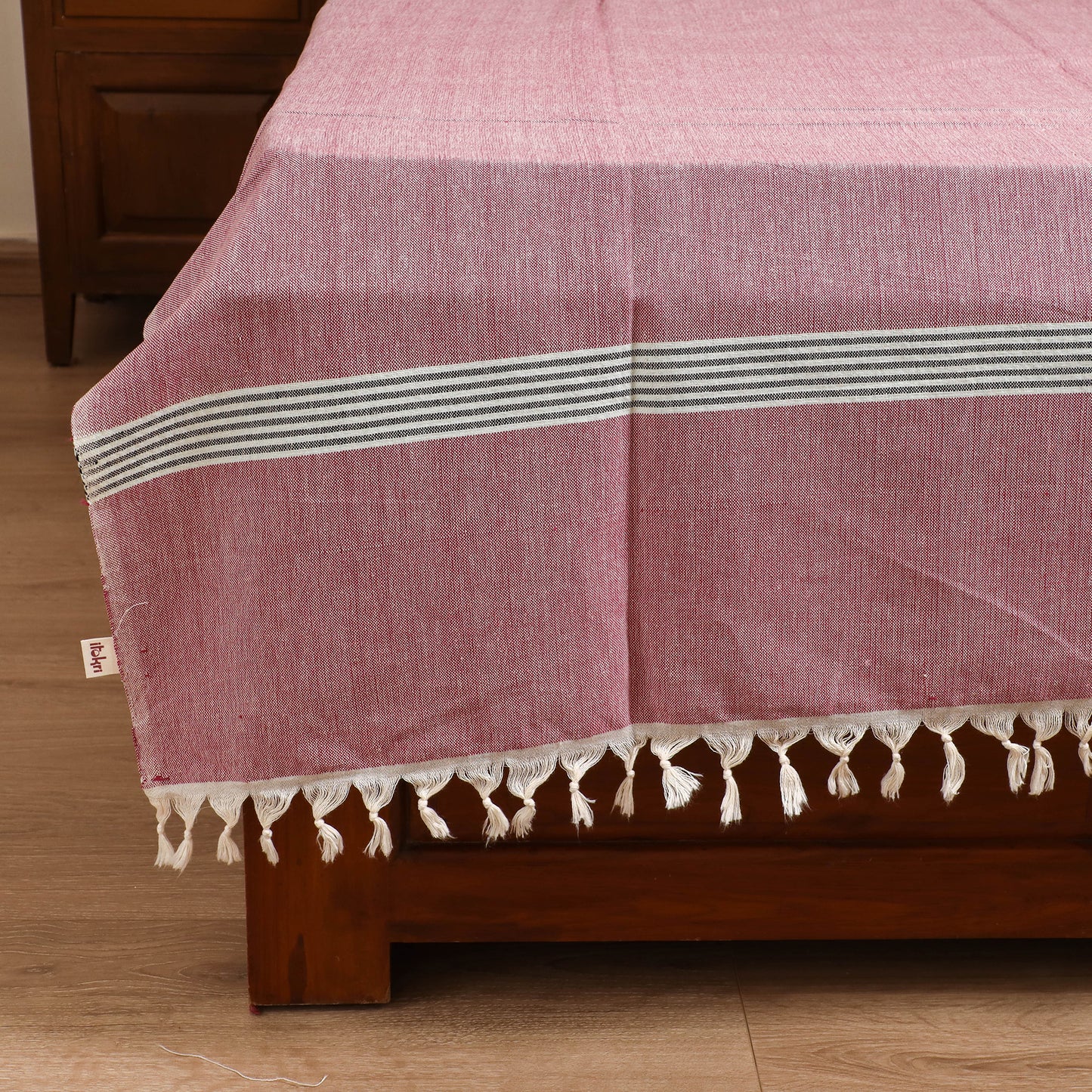 Handloom Cotton Single Bedsheet (90 x 60 in) 306