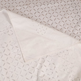 Barmer Applique Cutwork Cotton Single Bedsheet (90 x 60 in) 23