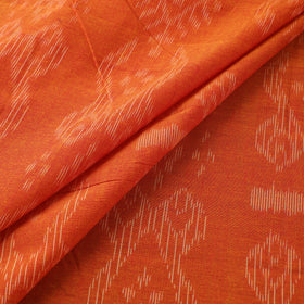 Maroon - Orange - Sambalpuri Ikat Cotton Fabric 11