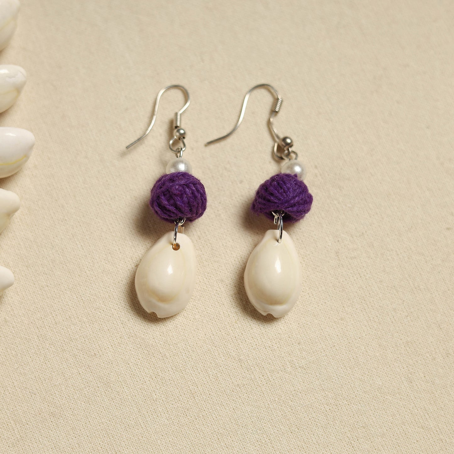 Handcrafted Thread Beads Shell Work Necklace Set 03
