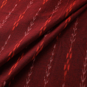 Maroon - Sambalpuri Ikat Cotton Fabric 12