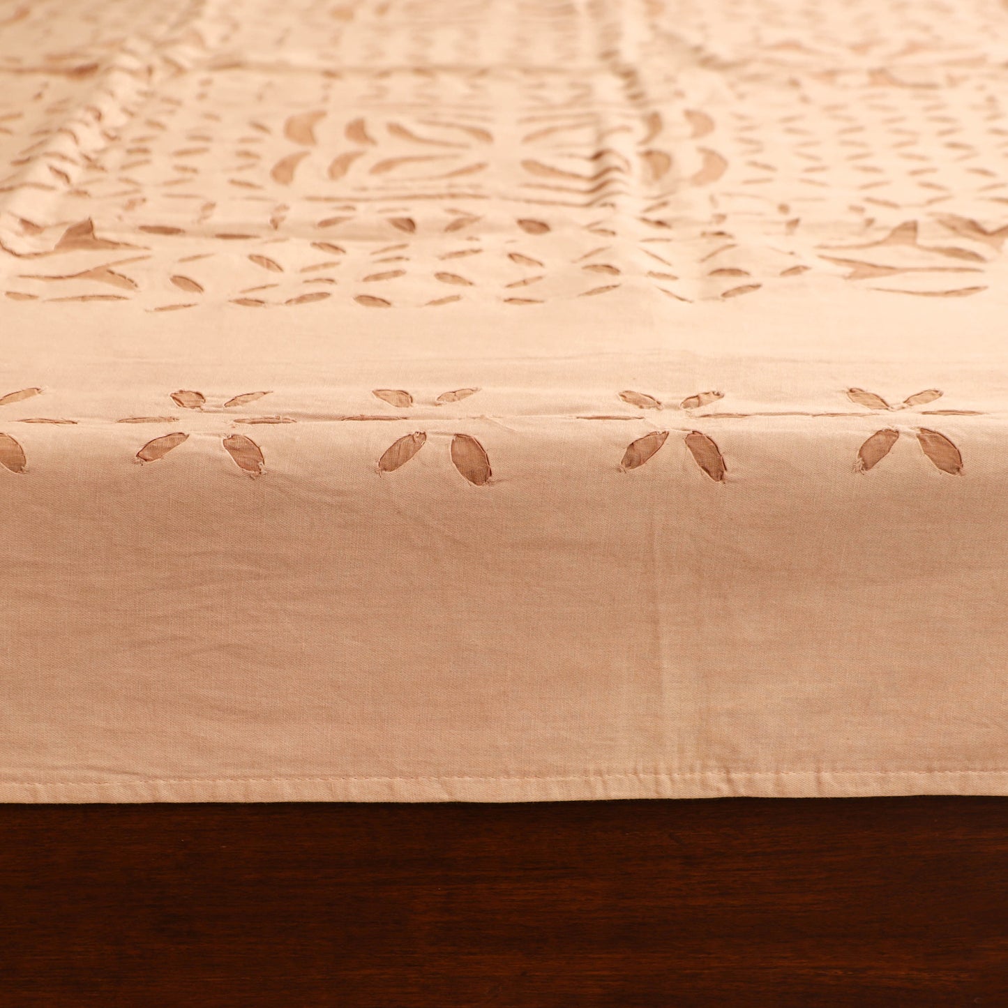 Barmer Applique Cutwork Cotton Single Bedsheet (90 x 60 in) 24