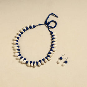 Handcrafted Thread Beads Shell Work Necklace Set 05