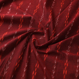 Maroon - Sambalpuri Ikat Cotton Fabric 12
