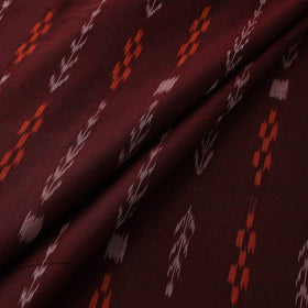 Maroon - Sambalpuri Ikat Cotton Fabric 13