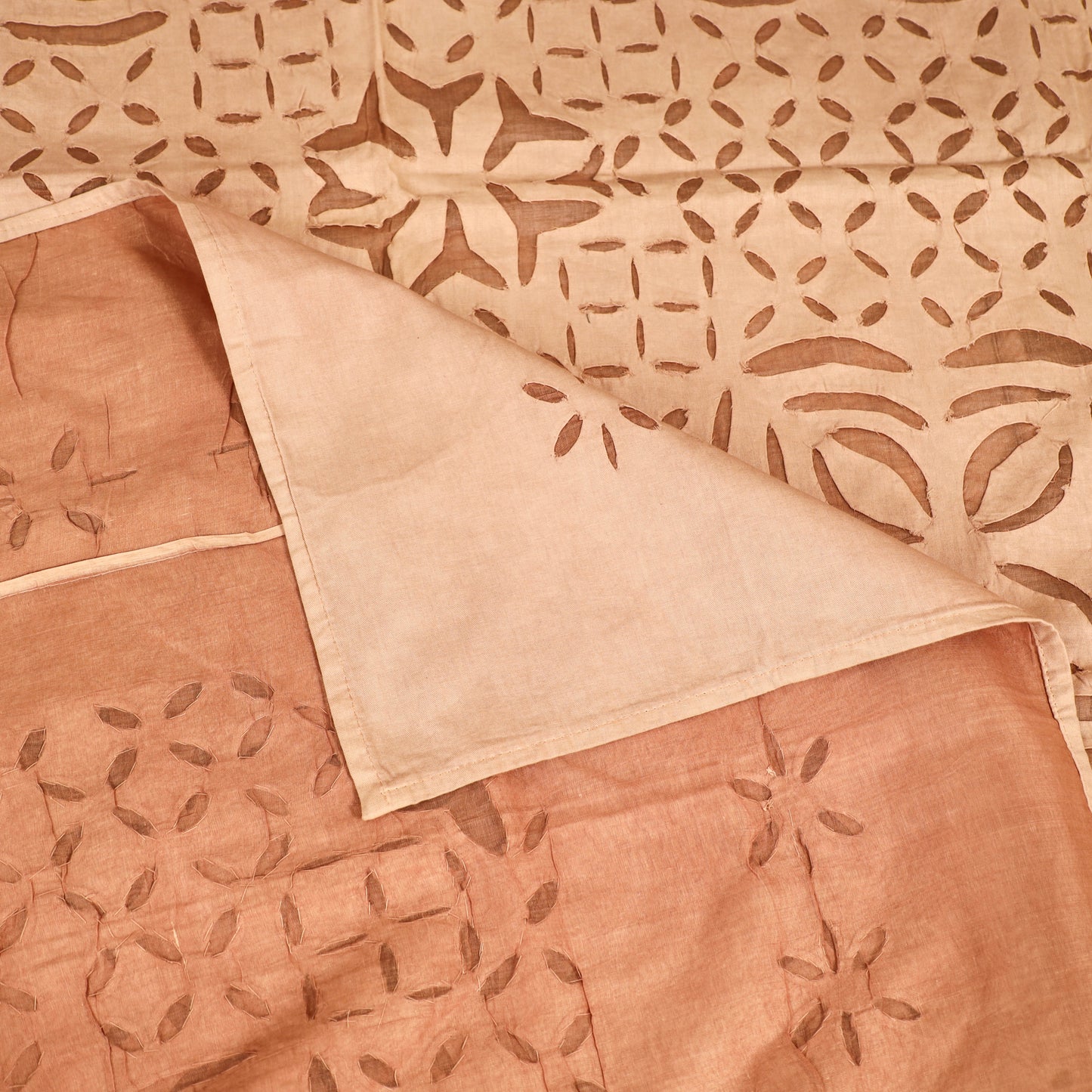 Barmer Applique Cutwork Cotton Single Bedsheet (90 x 60 in) 24