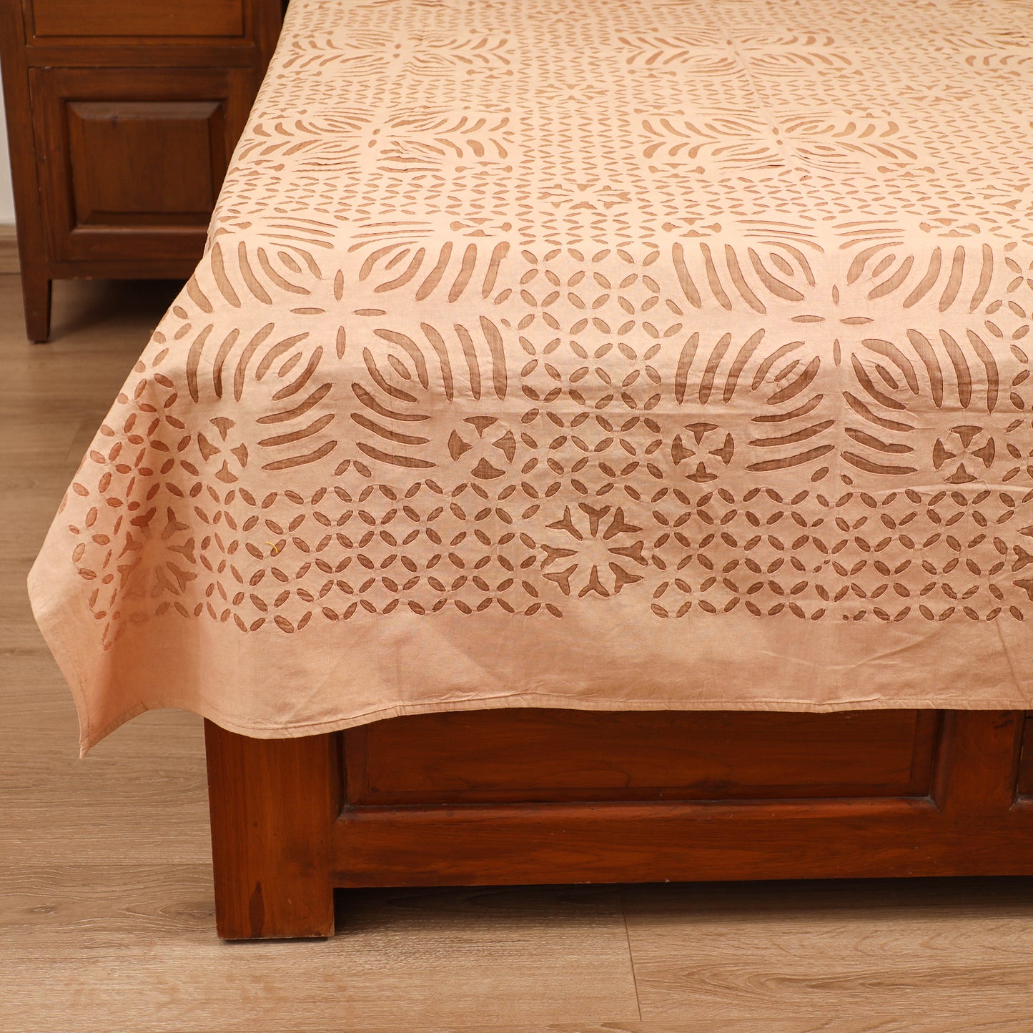 Barmer Applique Cutwork Cotton Single Bedsheet (90 x 60 in) 25