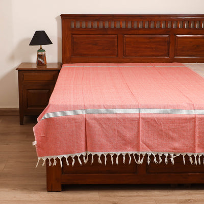 Handloom Cotton Single Bedsheet (90 x 60 in) 308