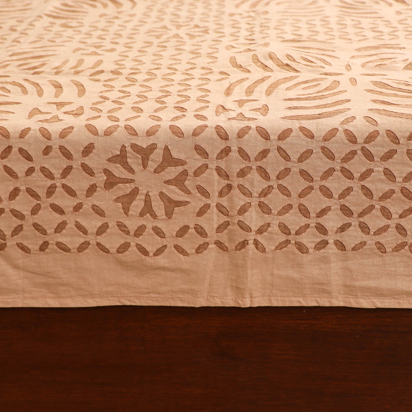 Barmer Applique Cutwork Cotton Single Bedsheet (90 x 60 in) 25