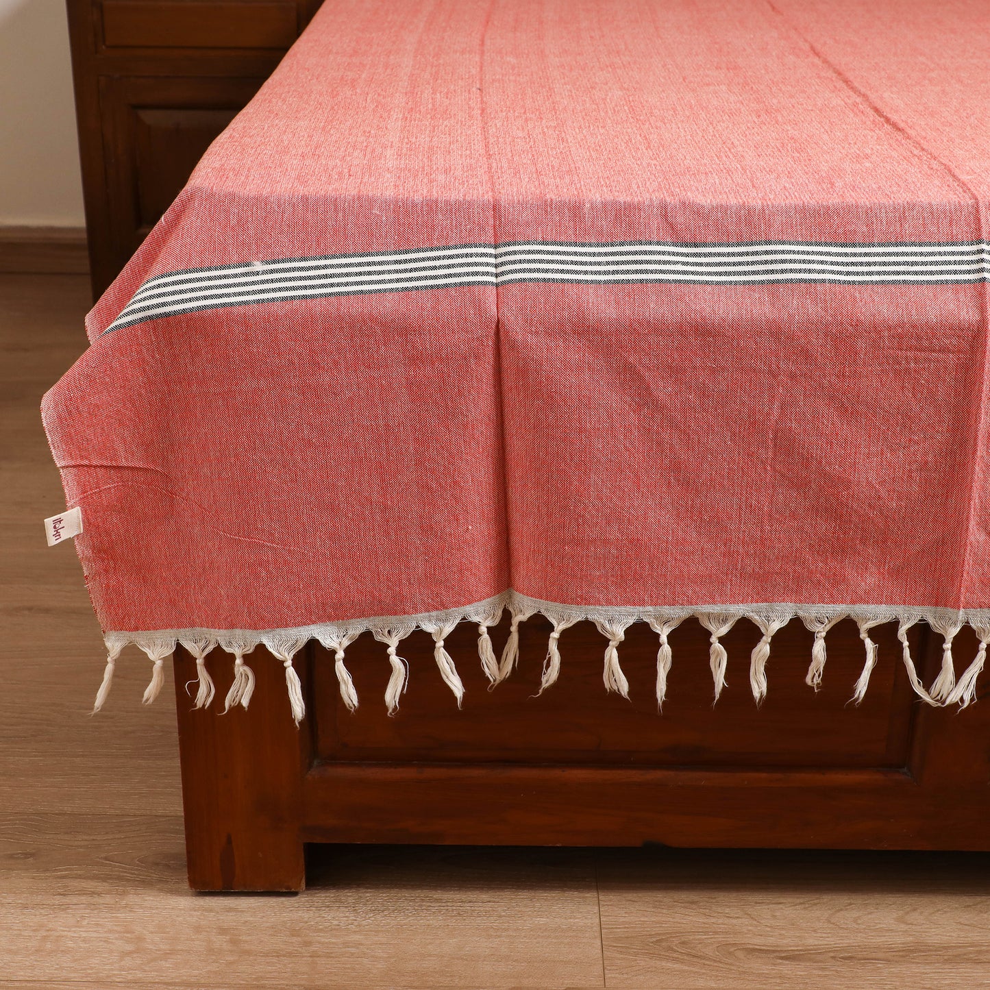 Handloom Cotton Single Bedsheet (90 x 60 in) 308