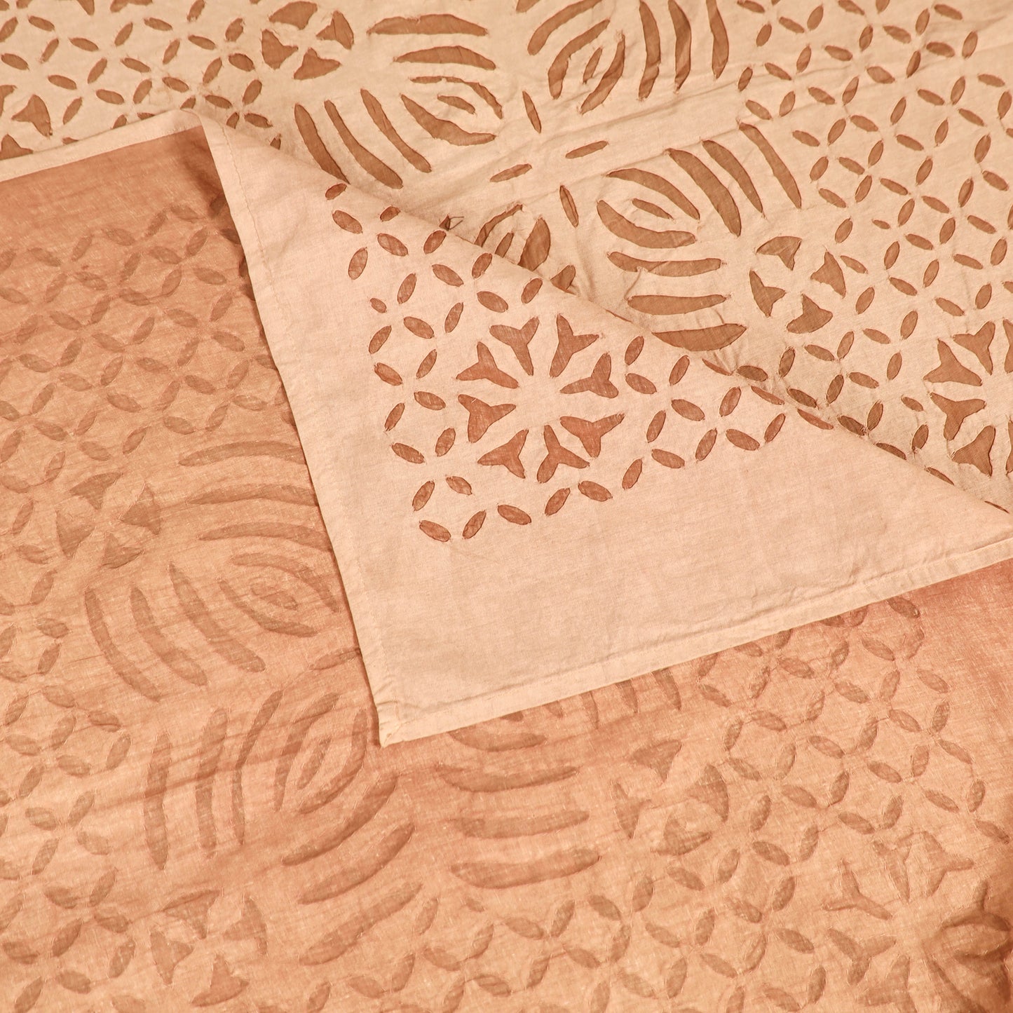 Barmer Applique Cutwork Cotton Single Bedsheet (90 x 60 in) 25