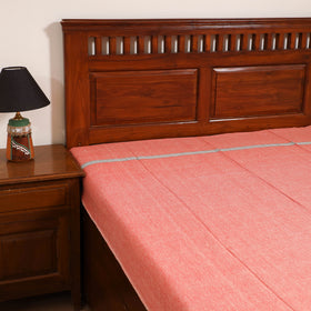 Handloom Cotton Single Bedsheet (90 x 60 in) 308