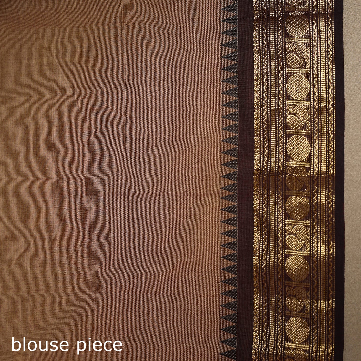 Brown - kandangi buti chettinad cotton saree with border 46