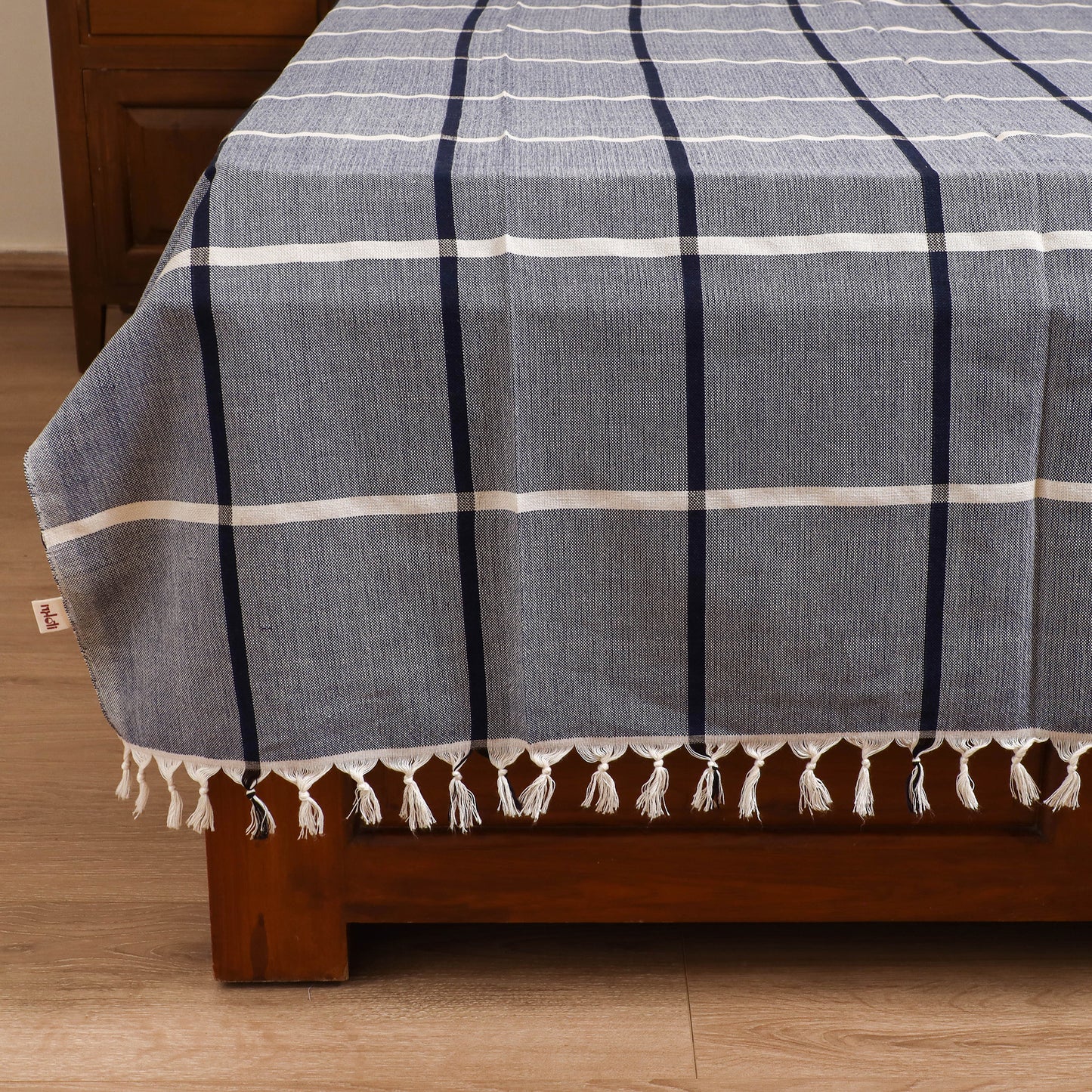 Handloom Cotton Single Bedsheet (90 x 60 in) 310