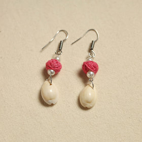 Handcrafted Thread Beads Shell Work Double Layered Necklace Set 13