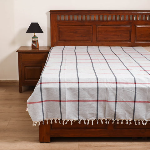 Handloom Cotton Single Bedsheet (90 x 60 in) 311