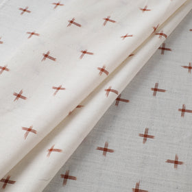 White - Pochampally Double Ikat Cotton Fabric 04