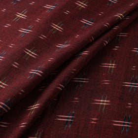 Maroon - Pochampally Double Ikat Cotton Fabric 05
