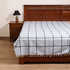 Handloom Cotton Single Bedsheet (90 x 60 in) 312