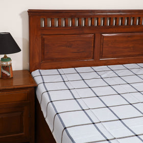 Handloom Cotton Single Bedsheet (90 x 60 in) 312