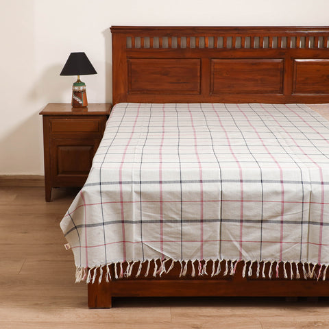 Handloom Cotton Single Bedsheet (90 x 60 in) 313