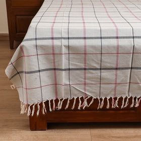 Handloom Cotton Single Bedsheet (90 x 60 in) 313